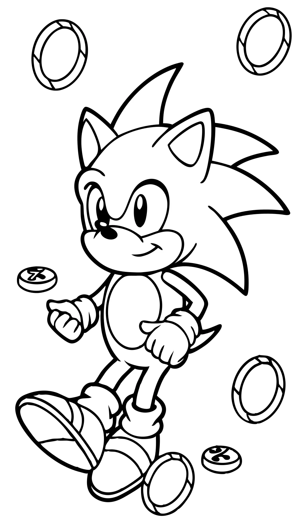 classic sonic coloring pages